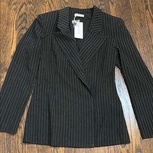 NWT Charcoal Black Striped Women's Blazer size XS/S